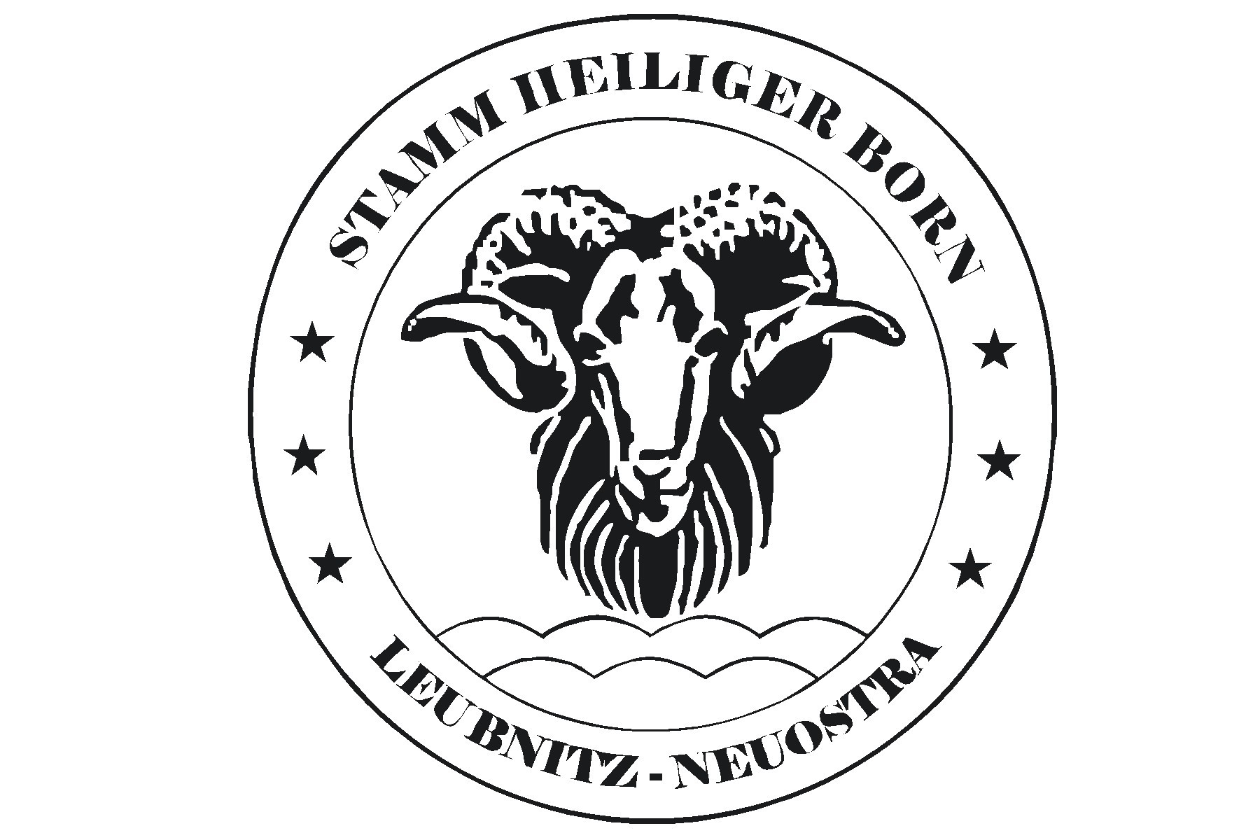 Schwarzer Schafsbock als Logo